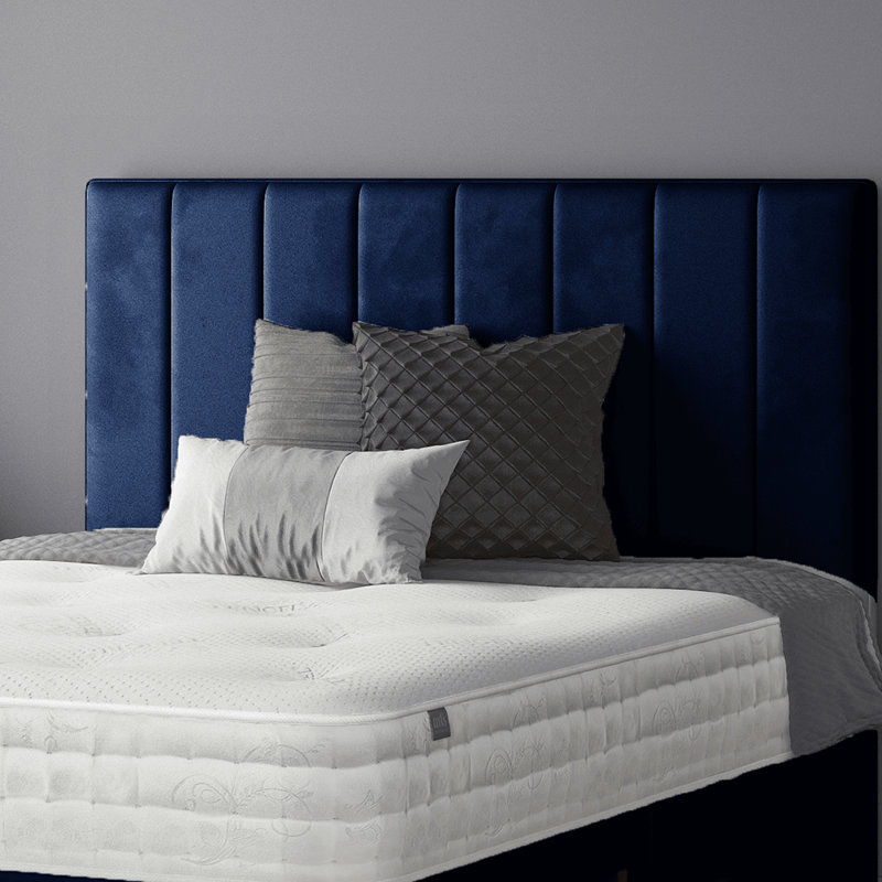 Hedley Upholstered Headboard, Royal Blue, Double (4'6)