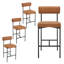 Tabouret de comptoir industriel en similicuir de 26 po avec cadre en I Alrick (ensemble de 4)