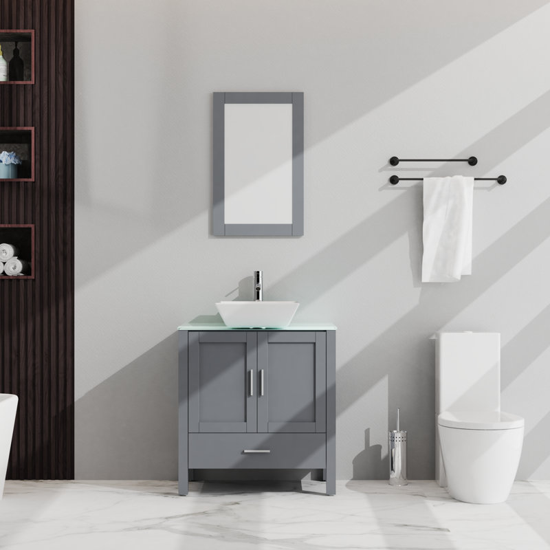 Grand meuble-lavabo moderne en MDF pour l'élégance et l'organisation dans la salle de bain