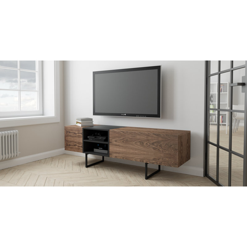 Largo Unfinished TV Stand for TVs up to 70", Walnut