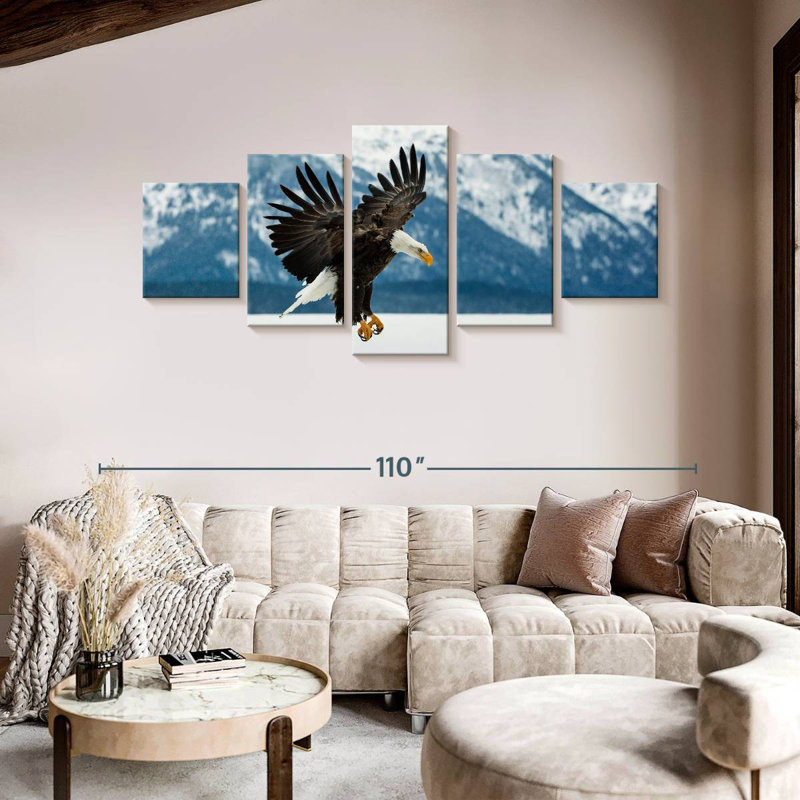 Bald Eagle On Winter, 42" H x 92" W