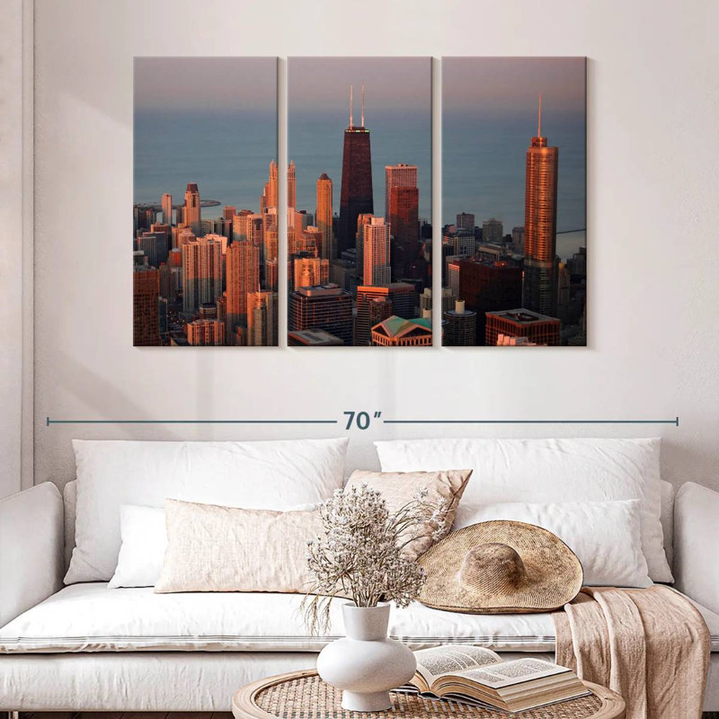 Sireci Chicago Sunset Glow, 32" H x 50" W