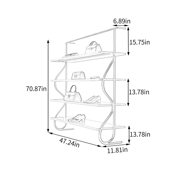 Tablette de présentation Wave, H 70,87 po x l 47,24 po x P 11,81 po