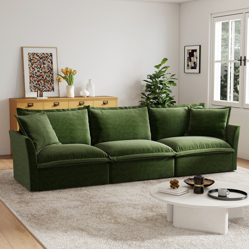 Canapé en chenille 120 po, Vert