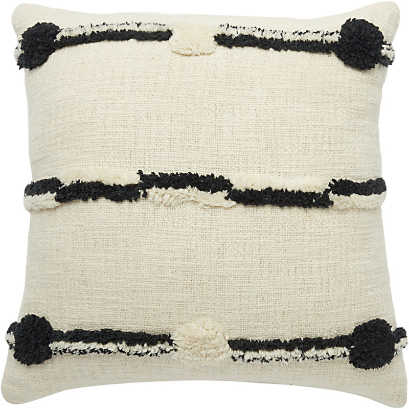 Pom-poms Cotton Throw Pillow