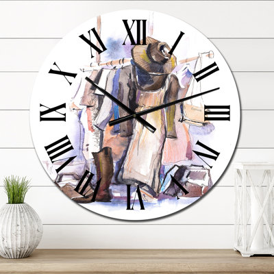 Casual Clothing Shop in Shopping Mall - Glam Wall Clock