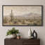 «Warm Desert Cactus Mountain View», images de salon, impression sur toile encadrée, 3 pièces-132209844-132209842