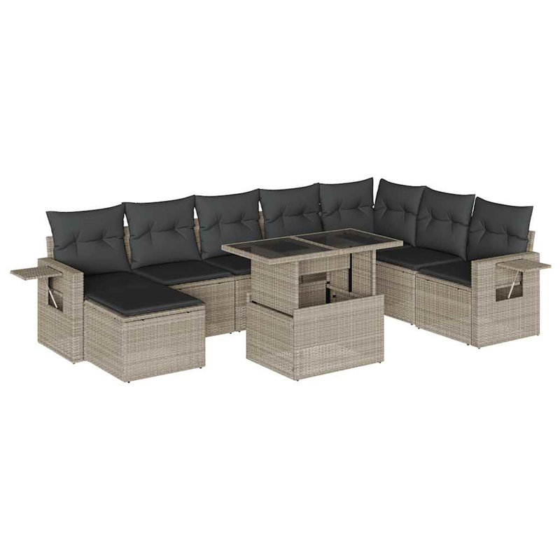  Garden Sofa Set Light Grey