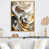 Toile avec cadre flottant or