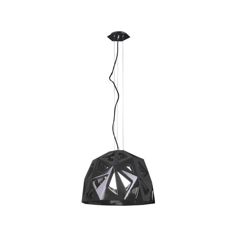 Shanklin 1 - Light Black Dome Pendant, Black