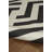 Kivett Modern Ivory and Black Indoor Outdoor Machine Washable Area Rug-1609300582
