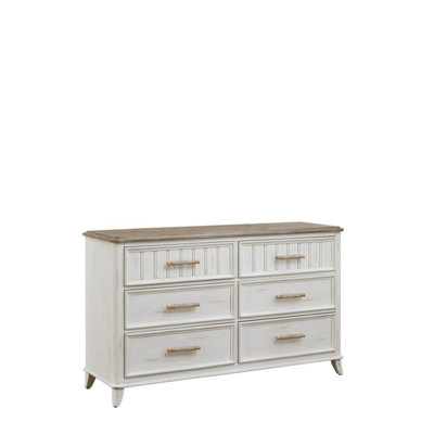 Culbreth Dresser - Weathered White - Sand Top