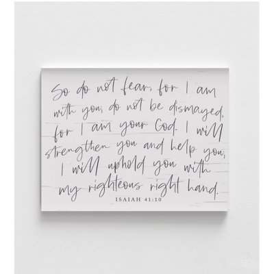For I Am Your God, Isaiah 41:10 Poster, Framed Biblical Isaiah Verse Print, Large Minimalist Bible Verse Gift Idea, Christian Grandma Gift