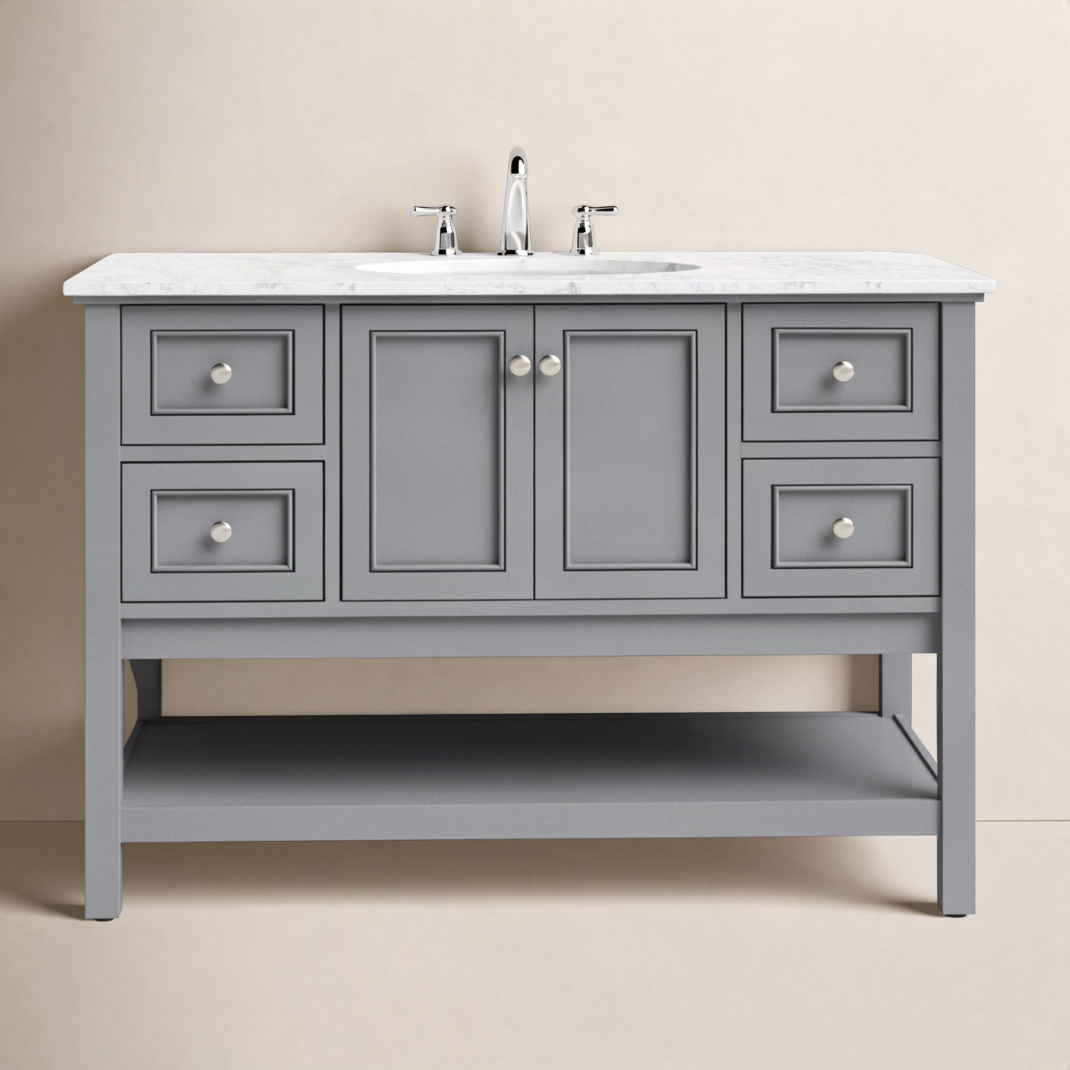 Bonsai 48'' Single Bathroom Vanity, Gray