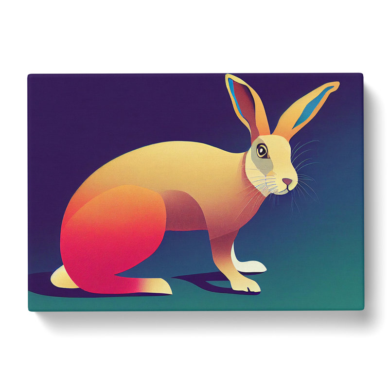 Modern Rabbit Abstract - Wrapped Canvas, 35cm H x 50cm W x 3cm D