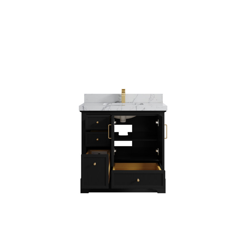 Meuble-lavabo simple 36 po avec plateau Alys, Venatino
