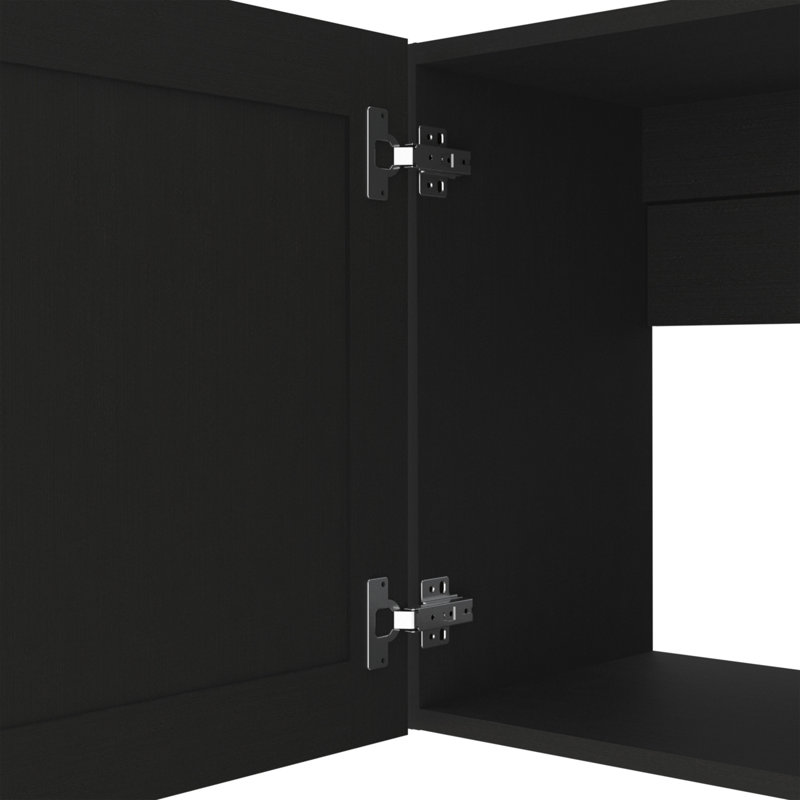 Cabinet Set, Two Shelves Black