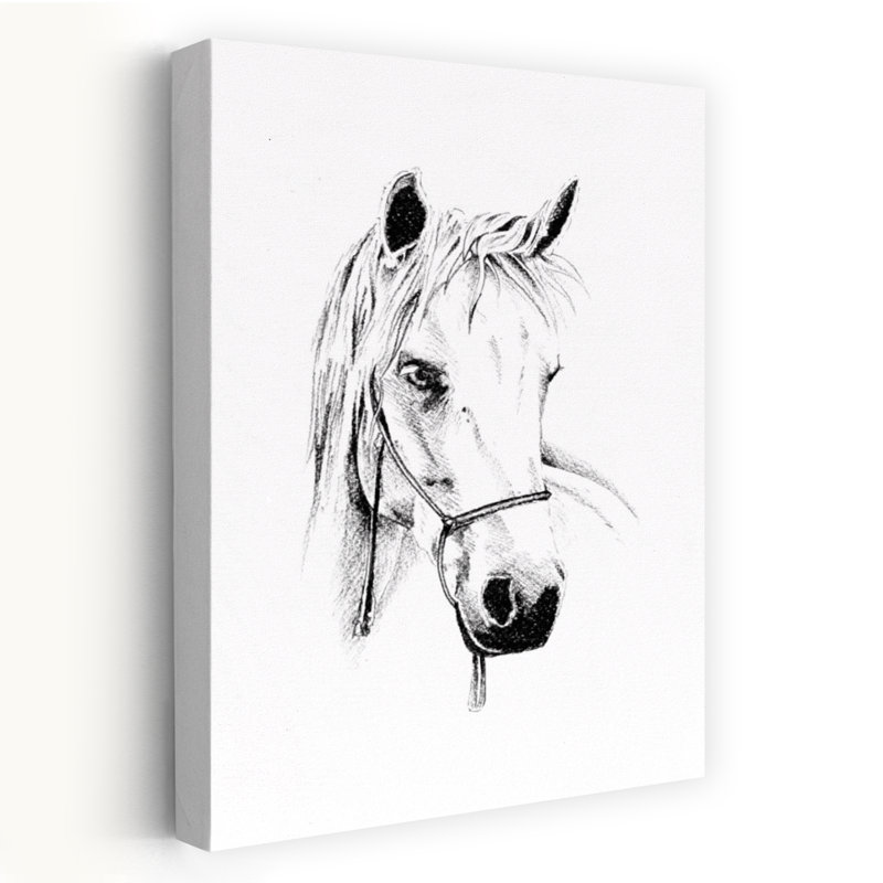 Portrait de cheval noble - Affiche contemporaine - Portrait de cheval - Estampe murale, H 48 po x l 32 po