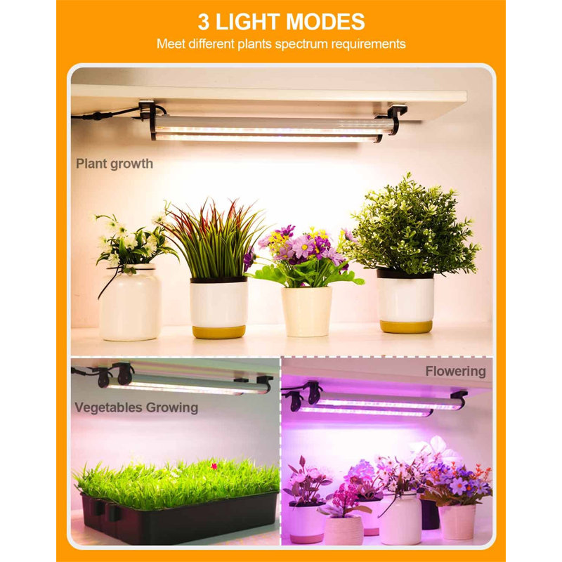 Multi-Colored Dimmable LED Grow Light Strips with Timer