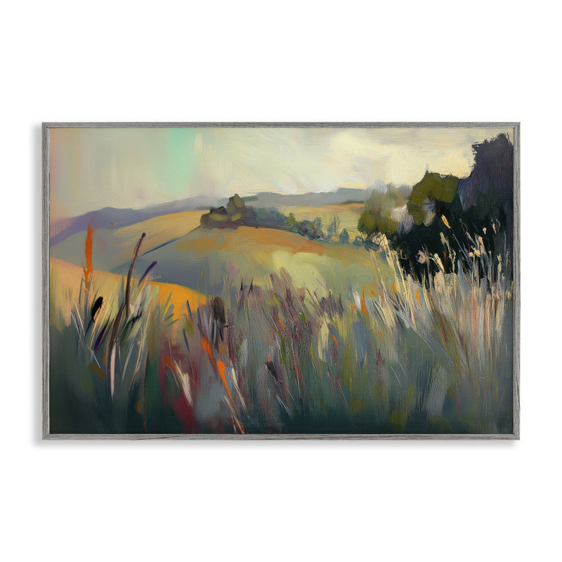 Giclée encadrée Tranquil Plains, conception d'Elara Yasna, Estampe numérique Farmhouse, H 16 po x l 24 po