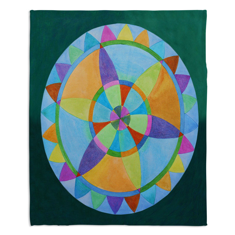 Couverture en sherpa doux mandala i, l 51 po x L 60 po