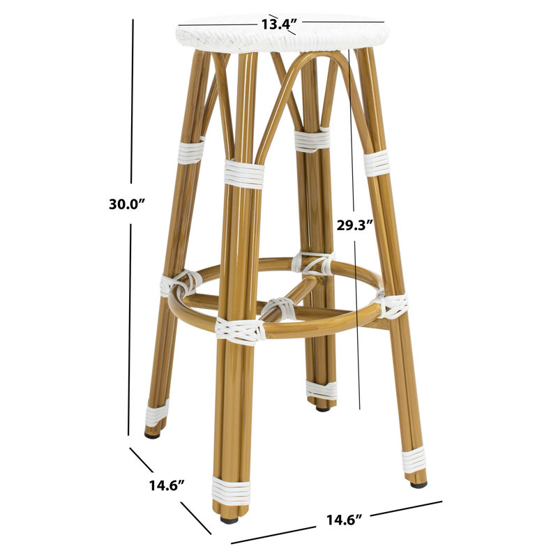Tabouret de bar 30 po Idalou, Blanc