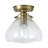 Modern Clear Glass Shade Semi-Flush Mount