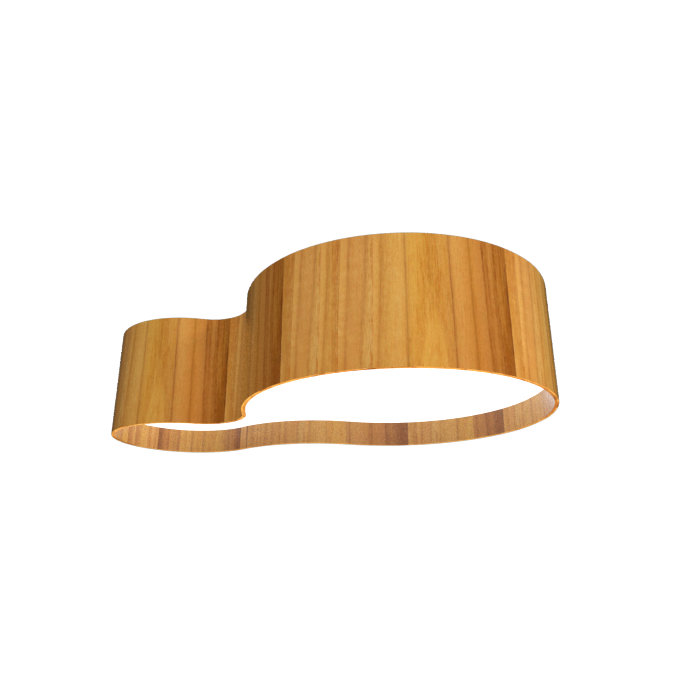Orgânico LED Flush Mount, Teak