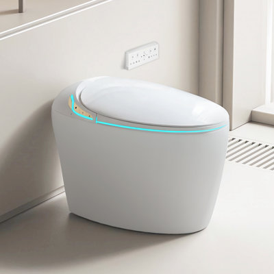 YULIKA 1.31 GPF Smart Bidet Toilet with Heated Seat, Water Tank & Automatic Flush