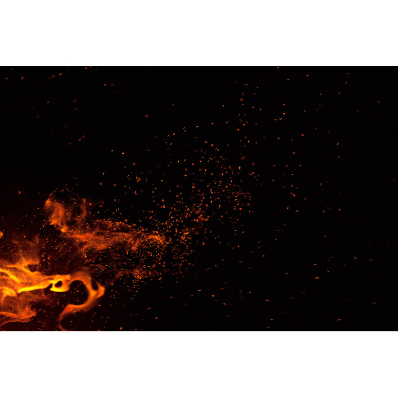 Fire Flame - Wrapped Canvas Print, 81cm H x 122cm W