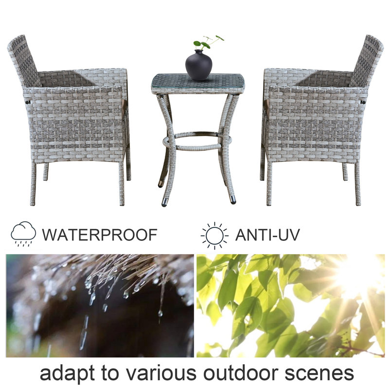 Sechura 2 Seater Rattan Conversation Set
