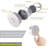 3PCS 4000K Under Cabinet Mini Puck Lights 12V Wireless Dimmer Square Silver (3.94inch 7.5W Total)