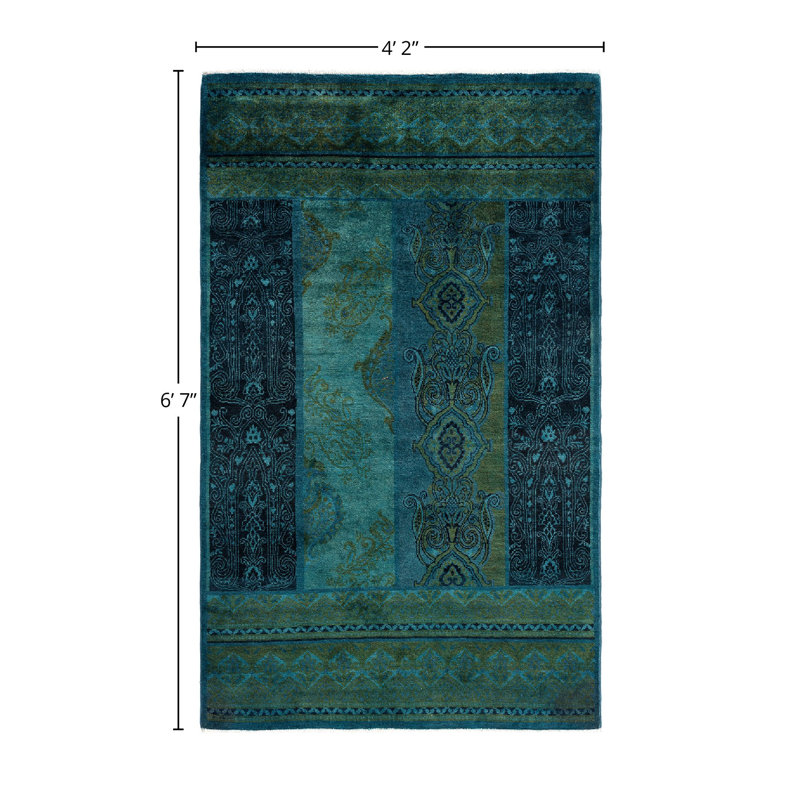 Tapis unique en laine 4 pi 2 po x 6 pi 7 po Lolly