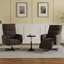 Fauteuil inclinable électrique pivotant, inclinable électrique avec charge USB et de type C, fauteuil d'appoint pivotant en velours pivotant à 360 °, pour le bureau à domicile et le salon, assemblage facile, café-1552142292