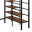 Lit mezzanine simple avec escalier de rangement et tablette de rangement supérieure, cadre de lit mezzanine simple en métal pour adultes, enfants, adolescents-1768108901
