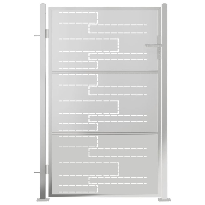 Barrière argentée en acier inoxydable, 3,3 pi H x 4,1 pi pi