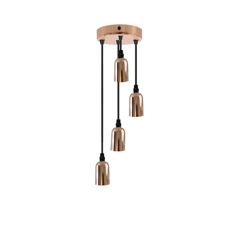 Kadian 4 - Light Rose Gold Cluster Pendant, No