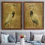 «Gold Crane at Dusk I», ensemble de reproductions d'art sur toile encadrées-1671585470-1671585471