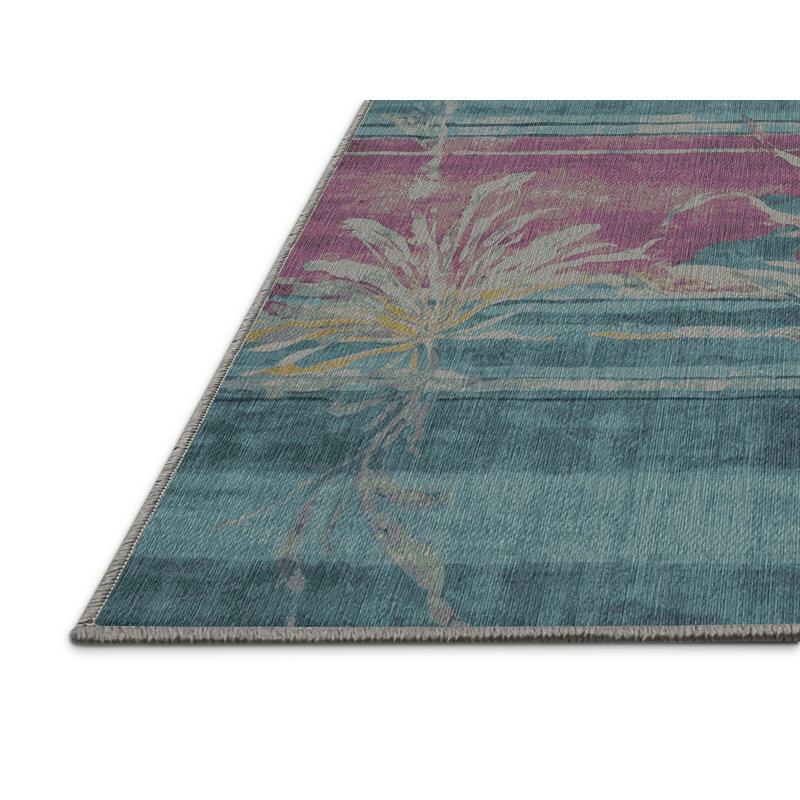 Tapis gris lavable à la machine, Carré 3 pi