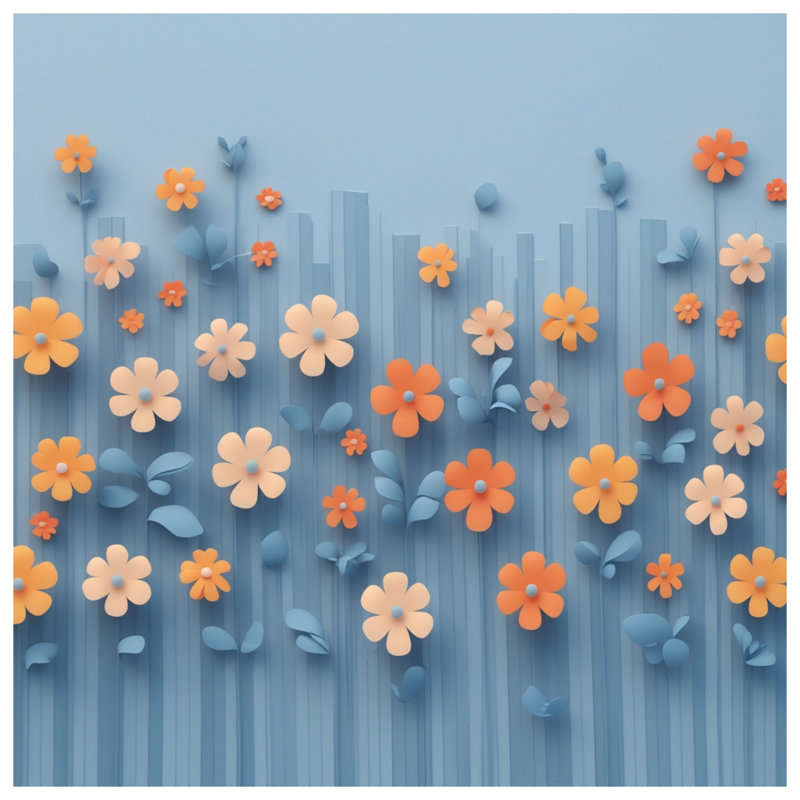 Rideaux de douche fleurs bleues extra long, L 70 po x H 72 po