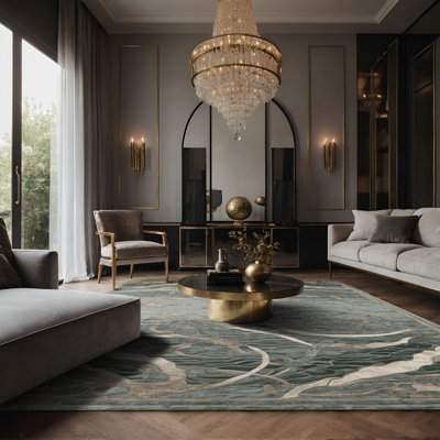 Tapis brun soyeux et moelleux