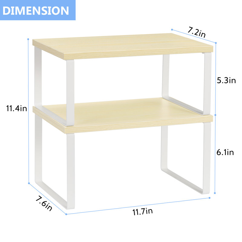 Ensemble de 4 tablettes d'appoint, Brun clair / blanc