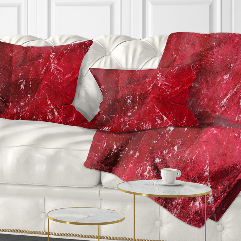 Abstract Red Texture - Abstract Printed Pillow