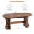 70.8 Inch Oval Dining Room Table for 4-6, Dinner Table with 2-Tier Storage, Modern Kitchen Tables with Curved Base, Sturdy Breakfast Tables for Living Room, Gathering, Walnut