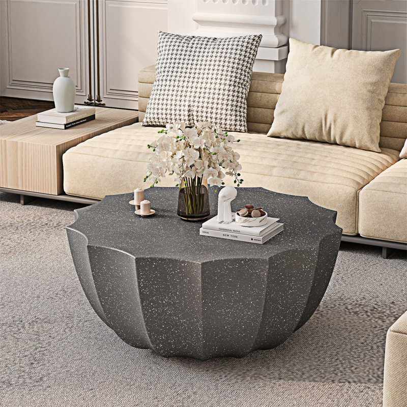 Table basse imperméable pour l'extérieur et l'intérieur, Gris