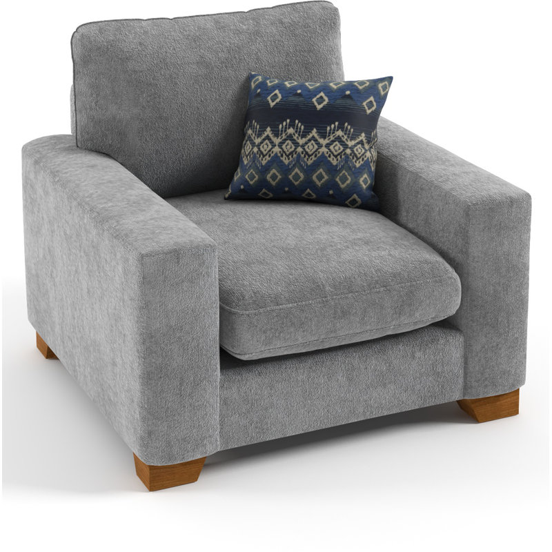 Missouri Upholstered Armchair, Grey