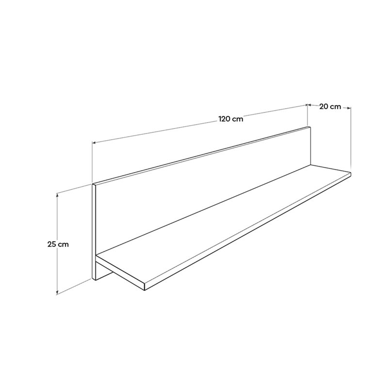 Tablette murale moderne, blanche, 47,2 po x 9,8 po x 7,9 po | 100% panneau de particules enduit de mélamine, épaisseur: 0,6 pouce | Solution de rangement élégante pour la maison, conception peu encombrante, fixation murale facile, idéale pour n'importe quelle pièce