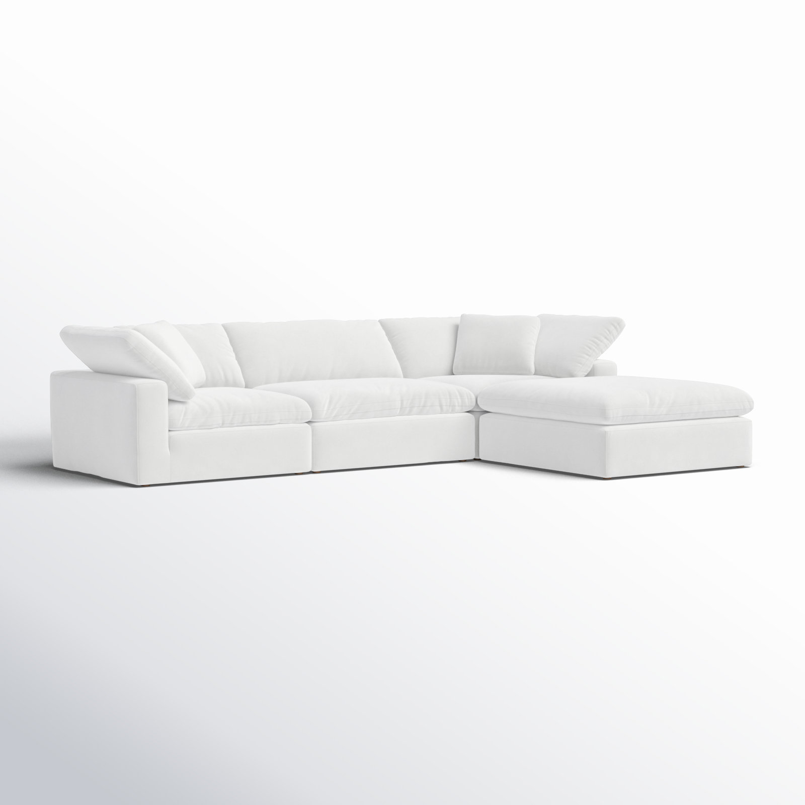 Tila 4 - Piece Performance Fabric Modular Sectional, Cream