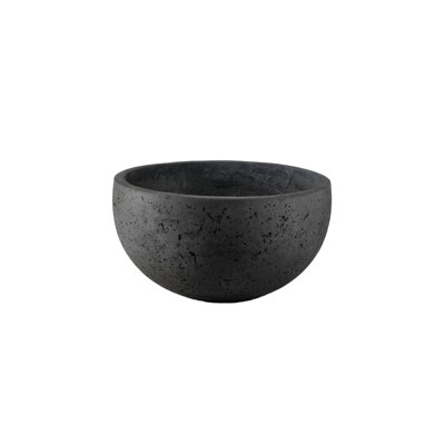 Pot à fleur en ciment noir Ebern Designs