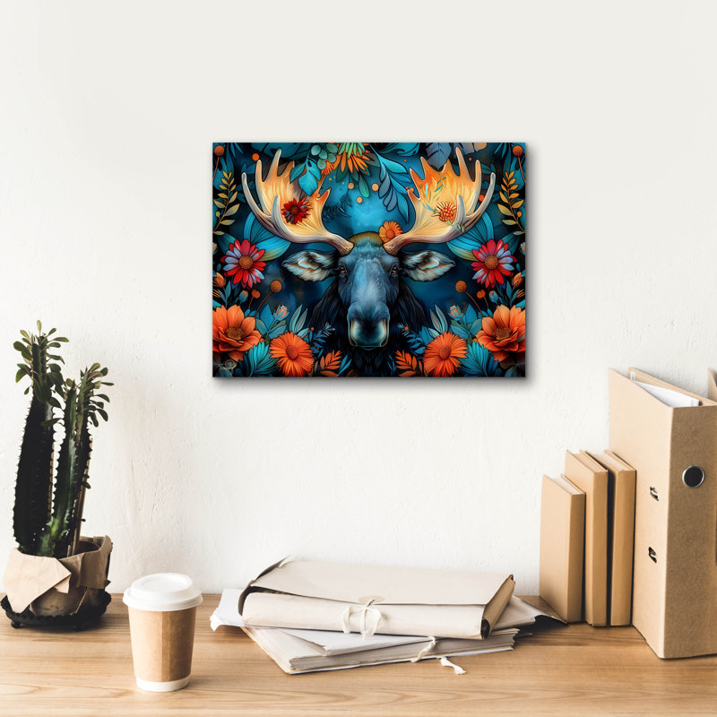 Art mural sur toile Epic Graffiti «Whimsical Woods - Blue Moon» par RomantzArt, H 12 po x l 16 po x P 0,75 po